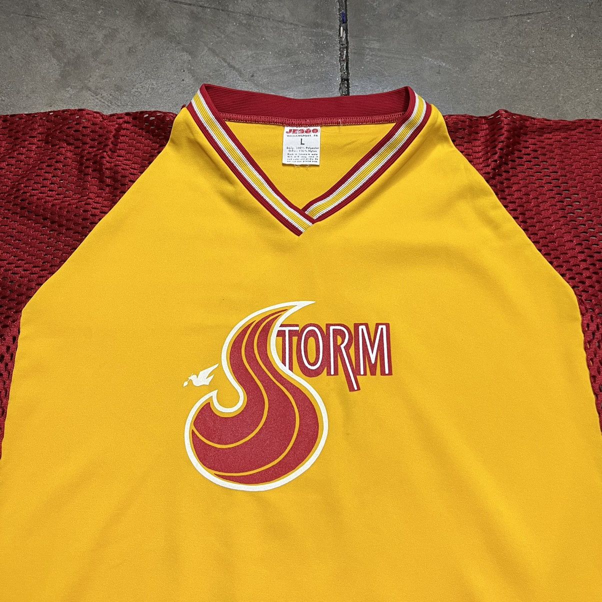 Vintage Vintage 80s Storm Mesh Baseball Athletic Jersey Made in USA Size US L / EU 52-54 / 3 - 2 Thumbnail