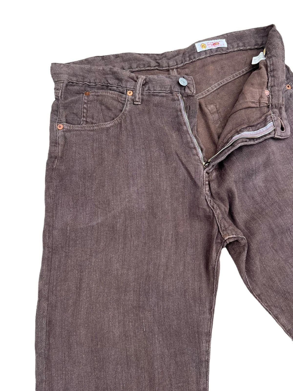 45rpm Vintage 45rpm Japan Brown Linen Jeans Size US 31 - 6 Thumbnail