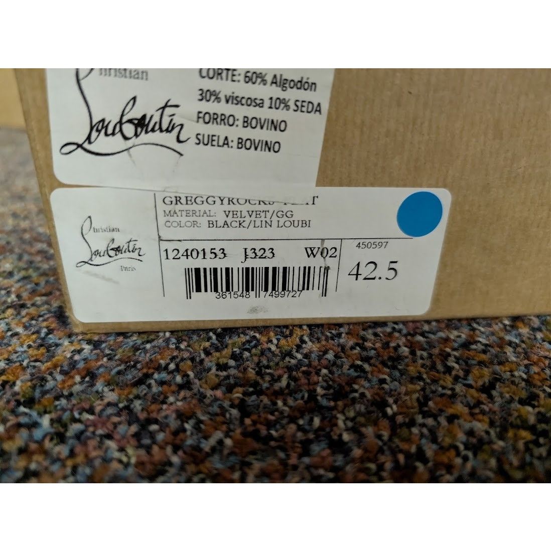 Christian Louboutin o1rshd1 Greggy Rocks Flat Shoe Boots in Black 42.5 Size US 9.5 / EU 42-43 - 24 Thumbnail