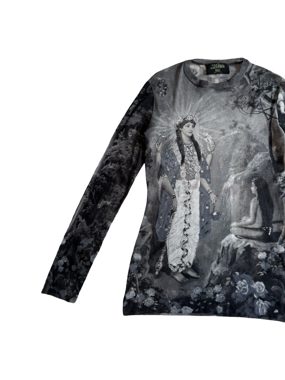 Jean Paul Gaultier Vtg S/S 1998 Jean Paul Gaultier Maile Mesh Top Hindu Goddess Size L / US 10 / IT 46 - 2 Thumbnail