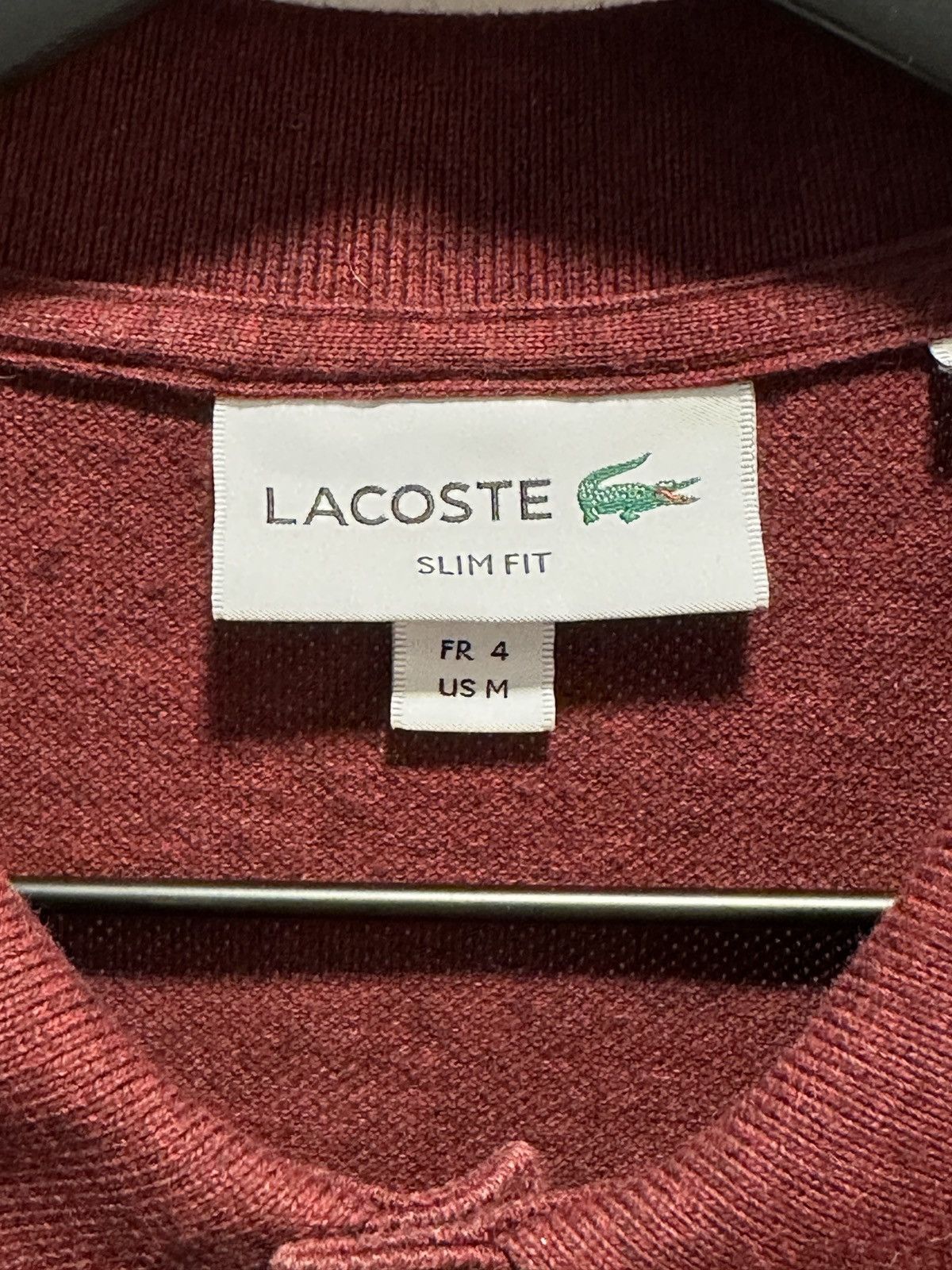 Lacoste Lacoste Slim Fit Polo Bordeaux Marl Medium Size US M / EU 48-50 / 2 - 5 Thumbnail