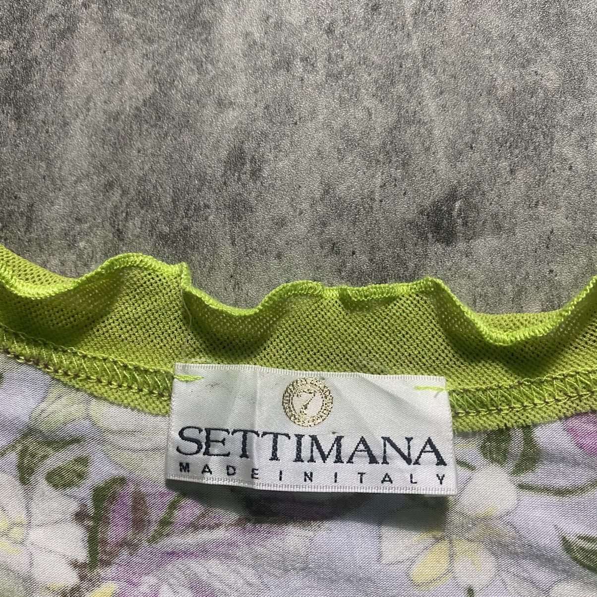 Other Settimana Italy Designer Flower All Overprint Shirt Size L / US 10 / IT 46 - 6 Thumbnail