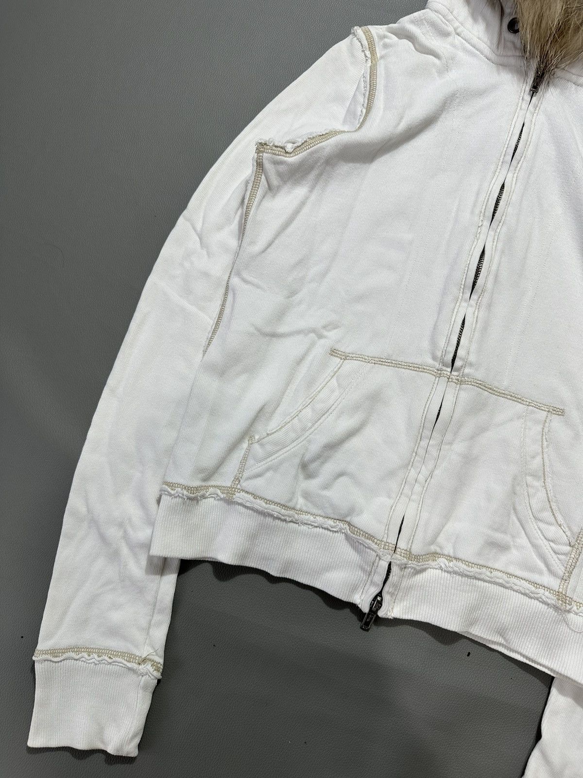 Abercrombie & Fitch VINTAGE DISTRESSED ABERCROMBIE CENTER LOGO FUR ZIP HOODIE Size US S / EU 44-46 / 1 - 4 Thumbnail