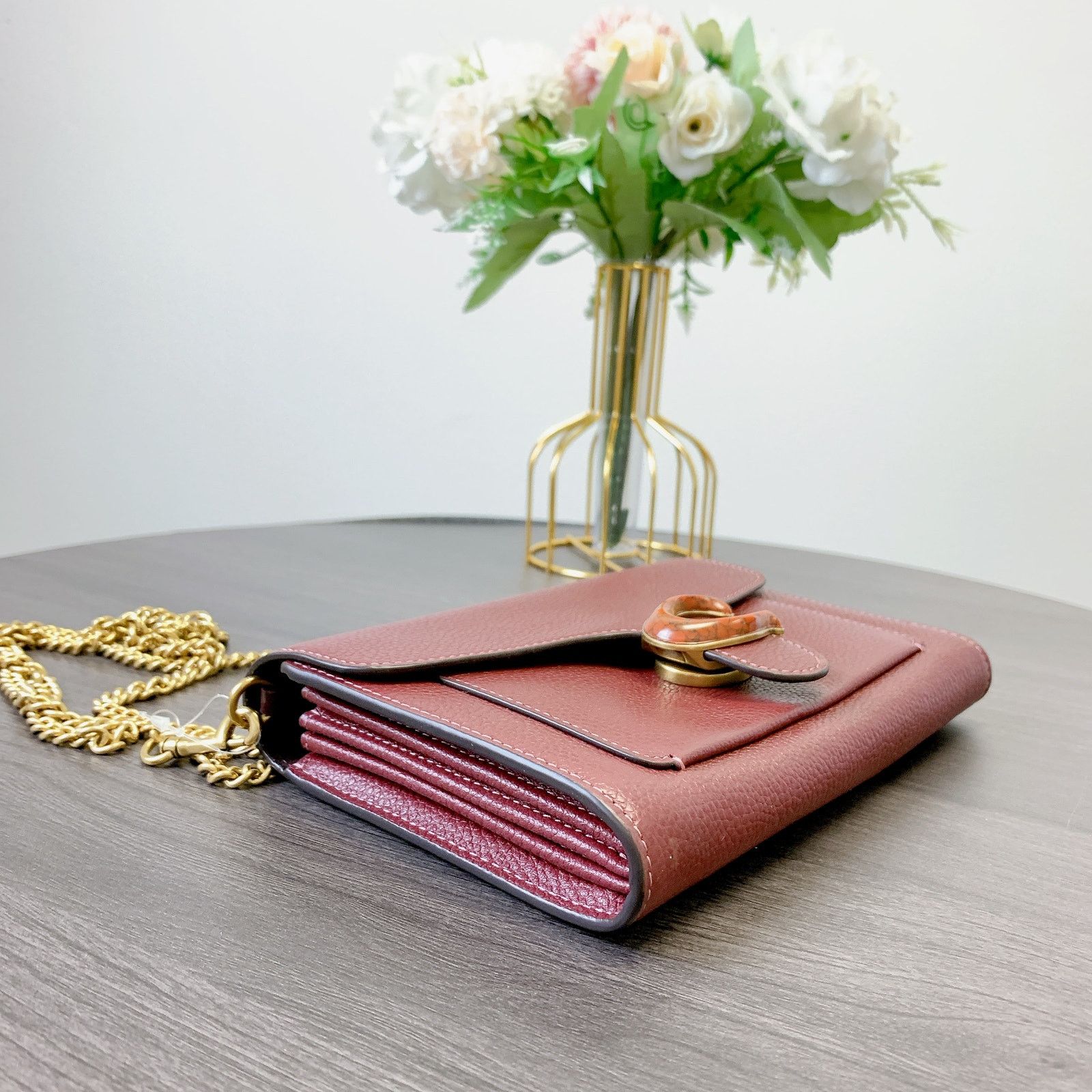 Coach Coach 4792 Tabby Chain Clutch In B4/WINE Size ONE SIZE - 8 Thumbnail