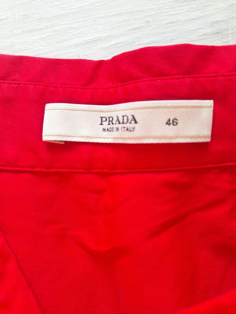 Prada Prada Milano 2006 Blouse Red Shirt Size M / US 6-8 / IT 42-44 - 3 Thumbnail