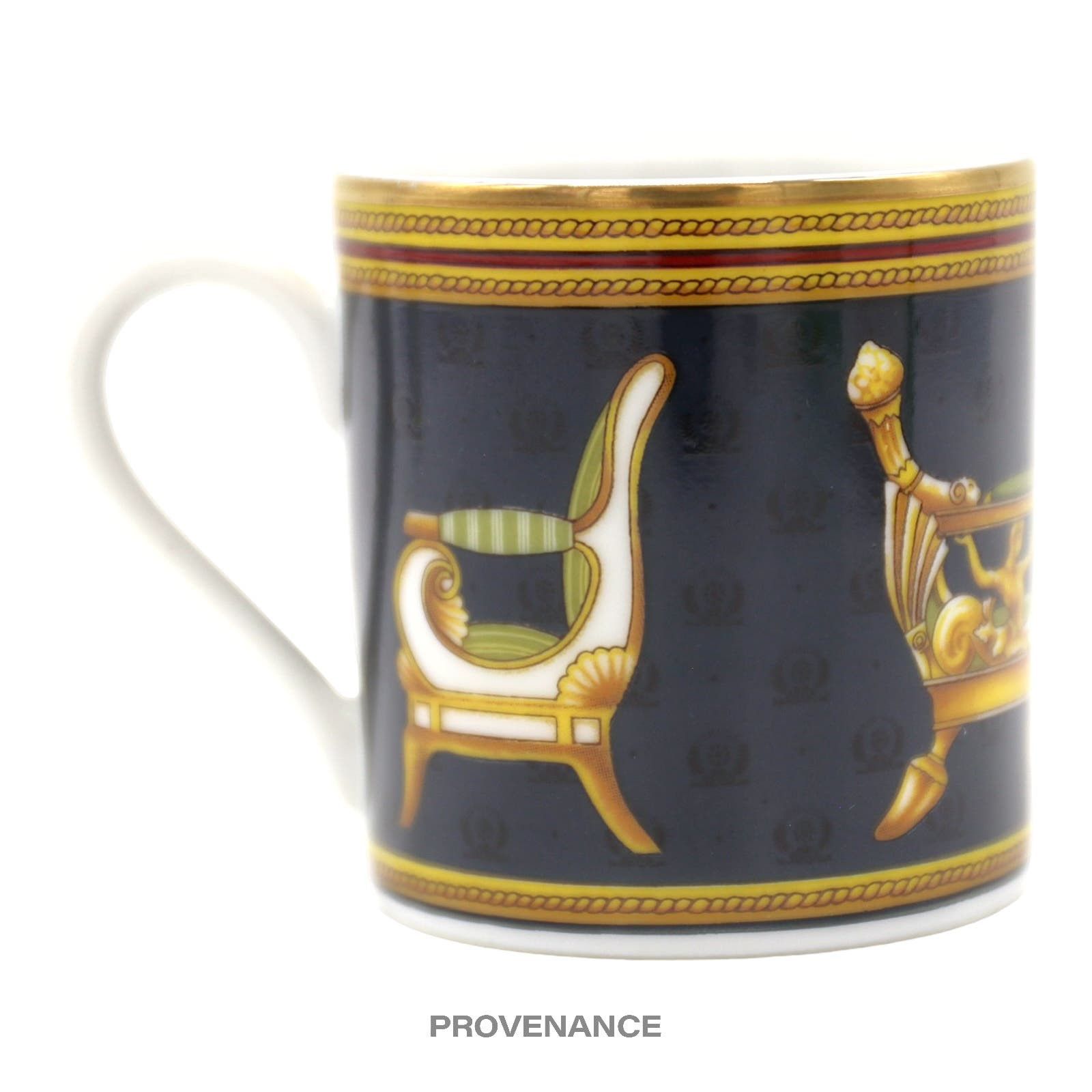image of Gucci Porcellana Chairs Espresso Cup - Black/gold, Women's