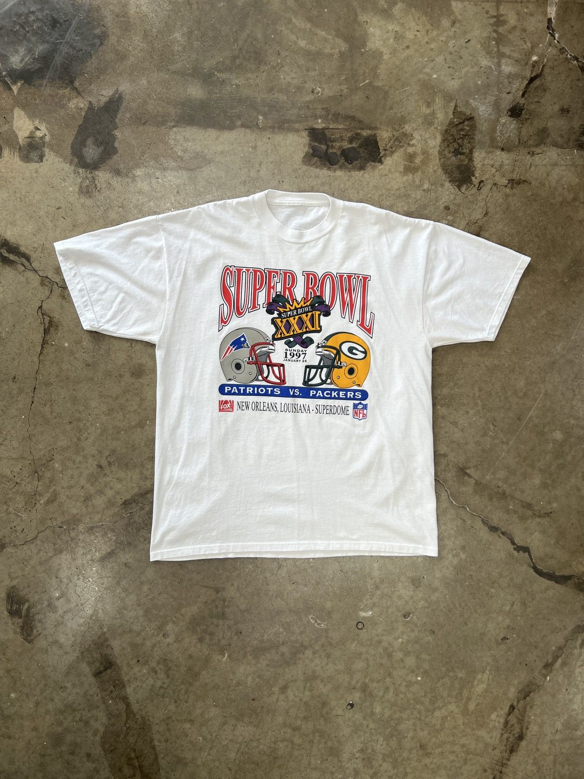 NFL Vintage 1997 NFL Super Bowl XXXI Patriots vs. Packers XL Size US XL / EU 56 / 4 - 2 Thumbnail