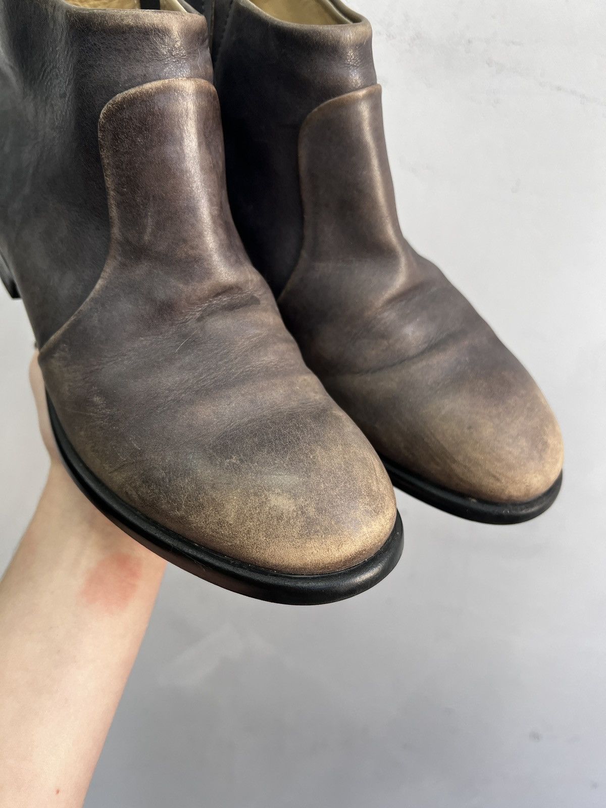 Dirk Bikkembergs Dirk Bikkembergs leather brown boots y2k biker hype style Size US 8.5 / IT 38.5 - 3 Thumbnail
