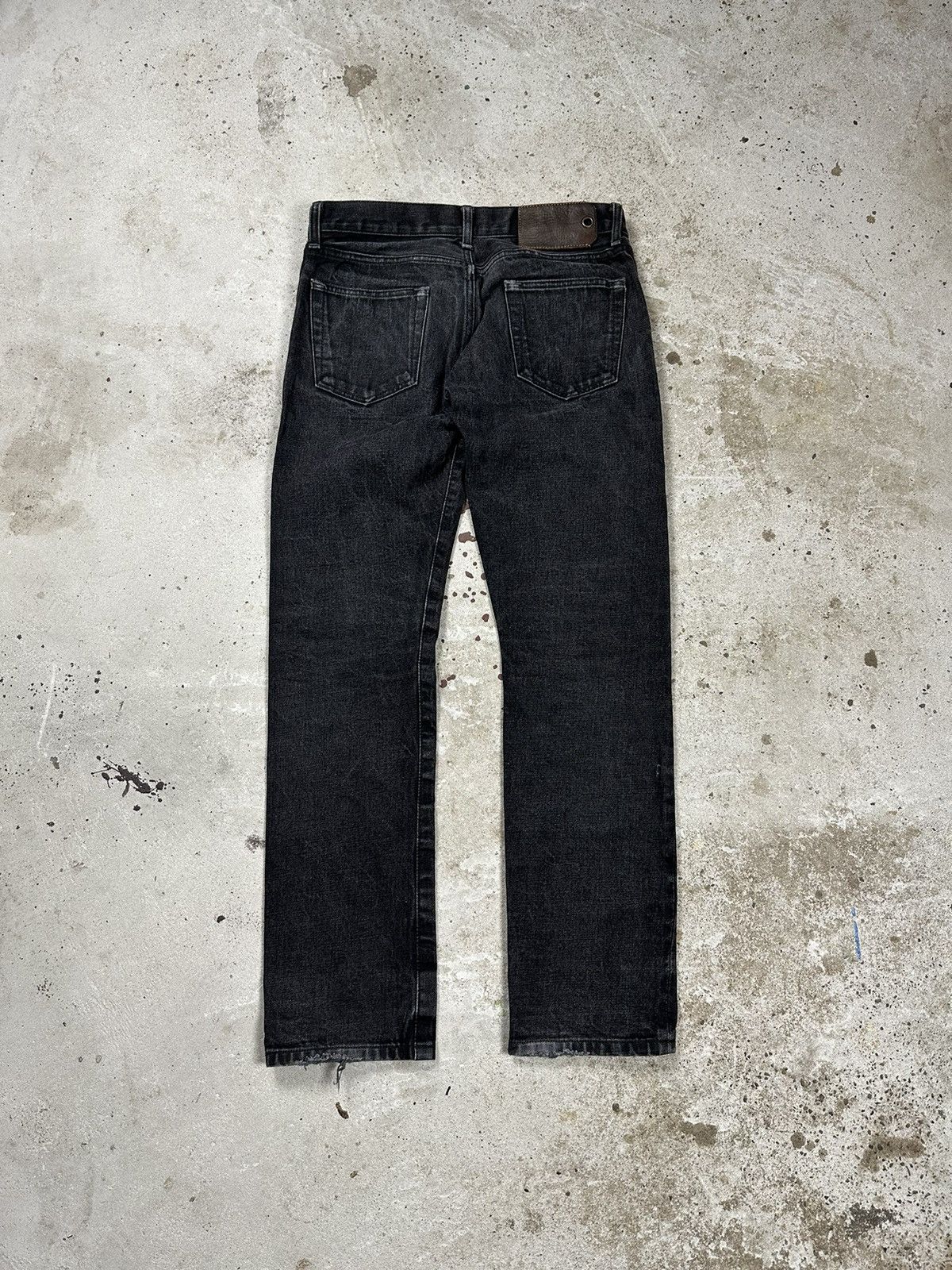 Schaeffers Garment Hotel Schaeffer’s Garment Hotel Black Washed Selvedge Denim Pants Size US 30 / EU 46 - 3 Thumbnail