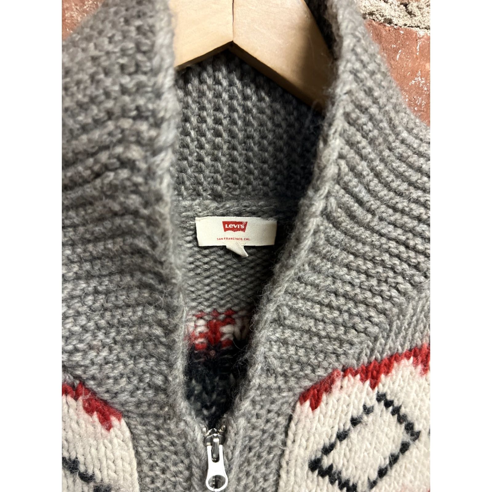 Levi's Levi’s Wool Knit Zip Up Jacket Women’s Size L Black Size L / US 10 / IT 46 - 2 Thumbnail