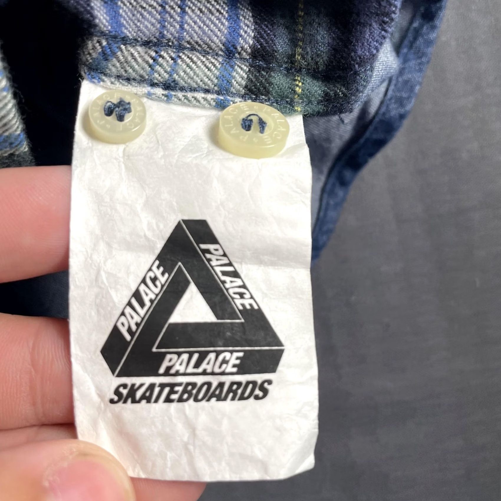 Palace Palace Check Panel Chambray Shirt Mens M Blue Plaid Button Down Skateboard Size US M / EU 48-50 / 2 - 6 Thumbnail
