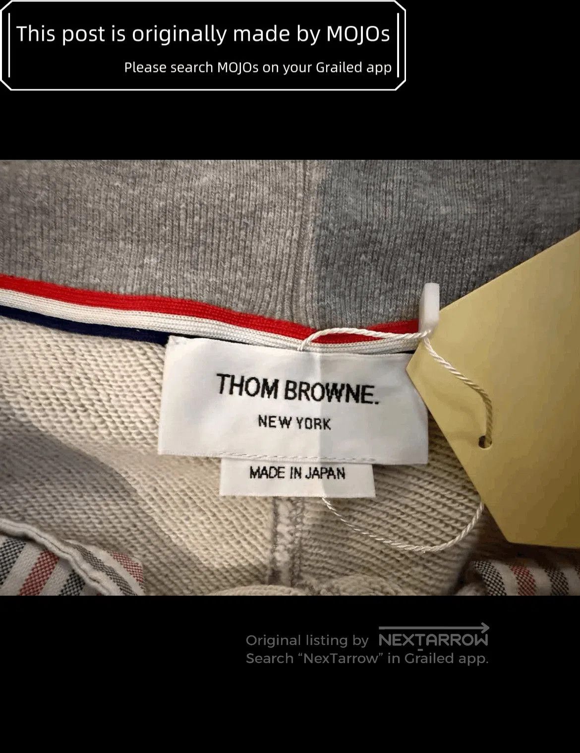 Thom Browne Sz 1 Thom Browne Four White Stripe Gray Sweatpants. Size US 30 / EU 46 - 5 Thumbnail