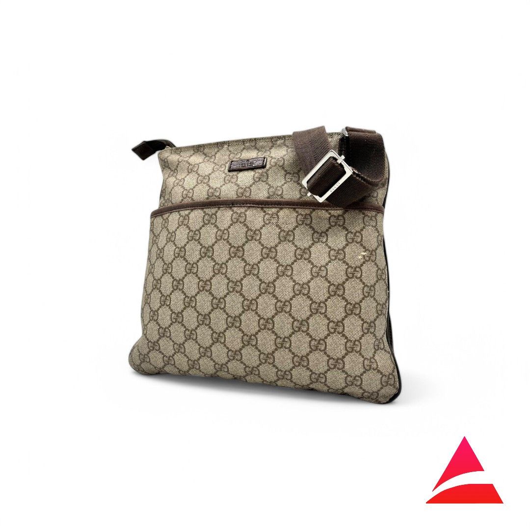 Gucci Gucci - Sherry Crossbody Shoulder Bag GG Beige Brown Size ONE SIZE - 1 Thumbnail