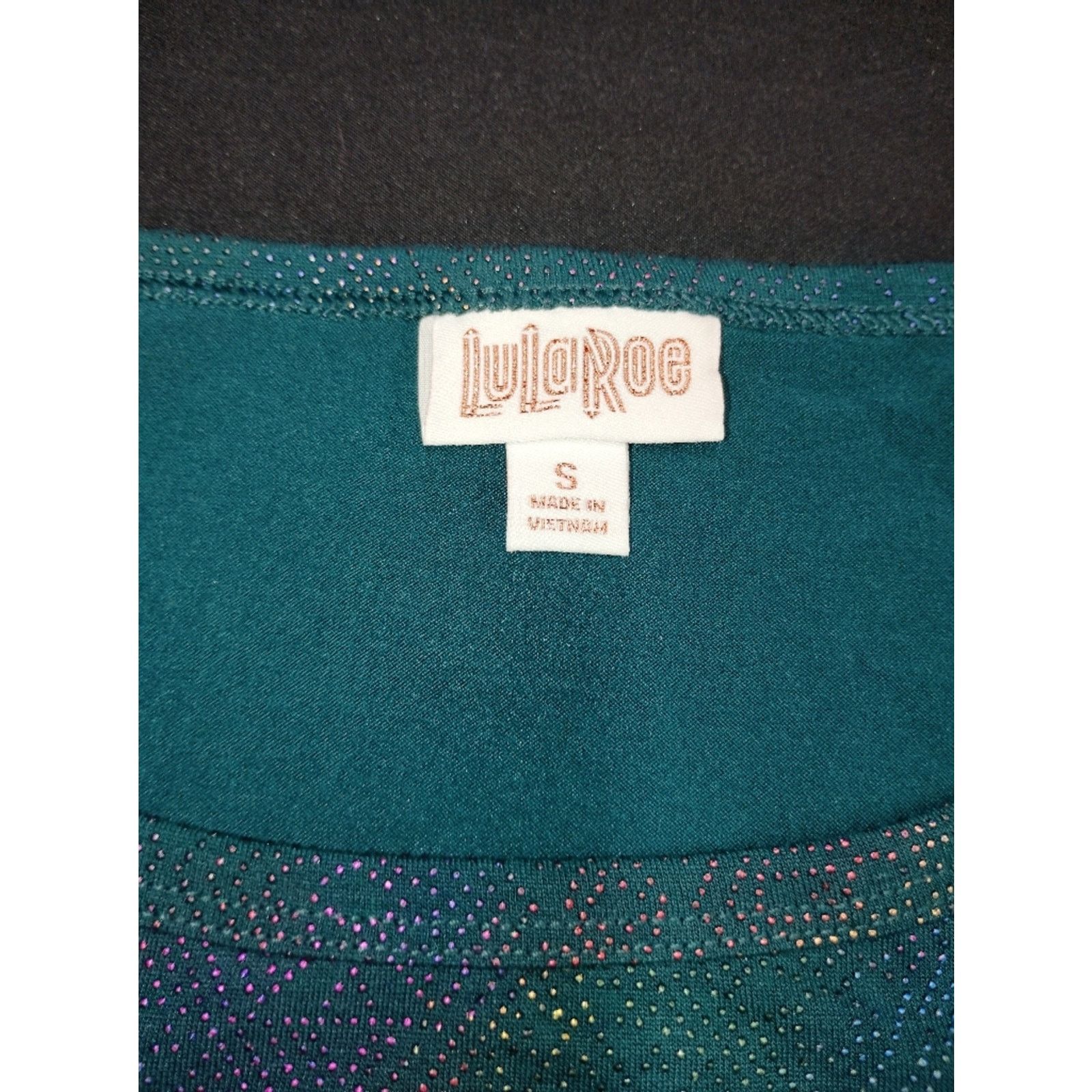 Lululemon LuLaRoe Teal Iridescent Short Sleeve Tee Size S / US 4 / IT 40 - 2 Thumbnail