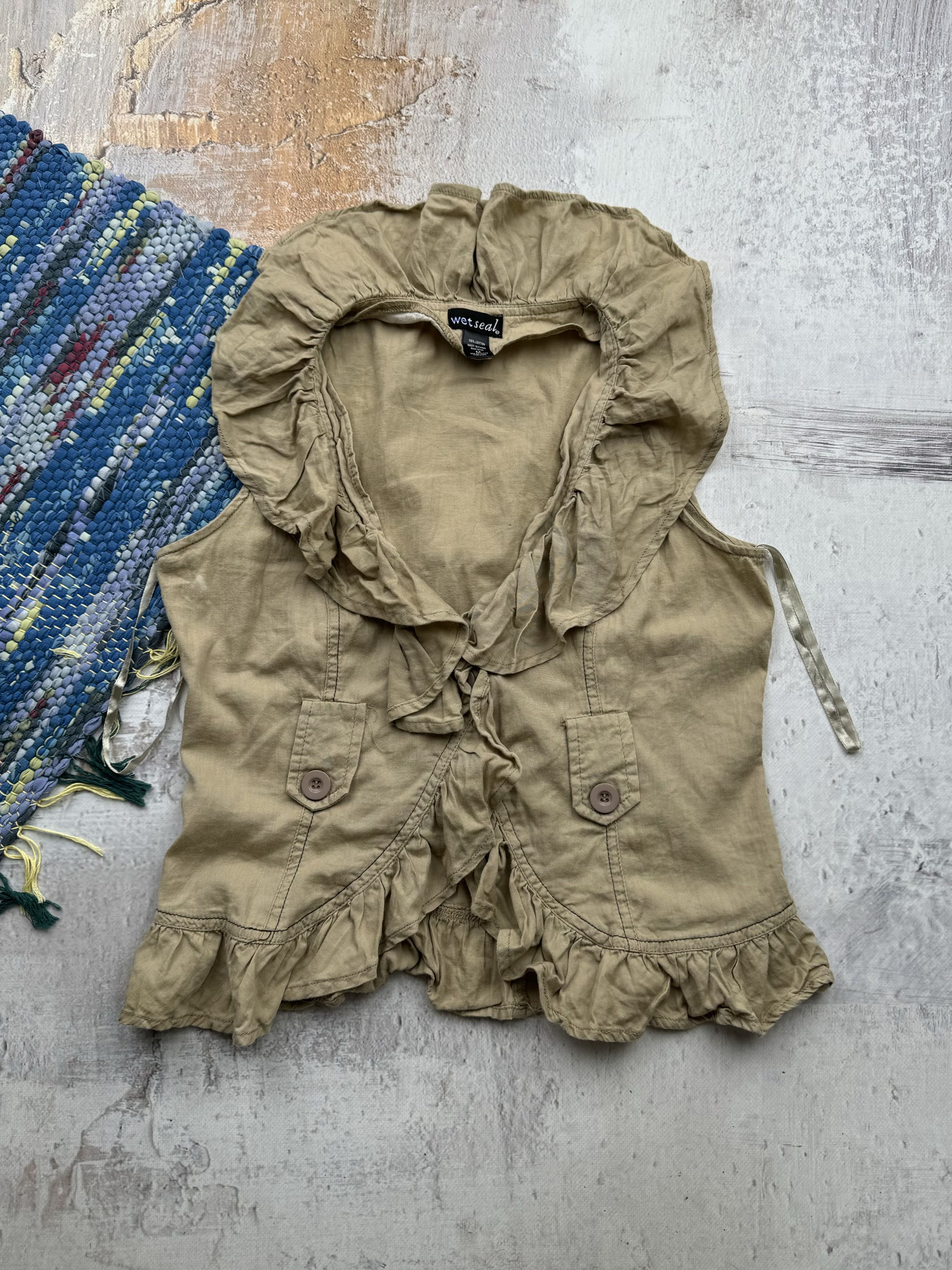 Japanese Brand Vintage Vest Blouse A503D15(104) Size M / US 6-8 / IT 42-44 - 1 Thumbnail