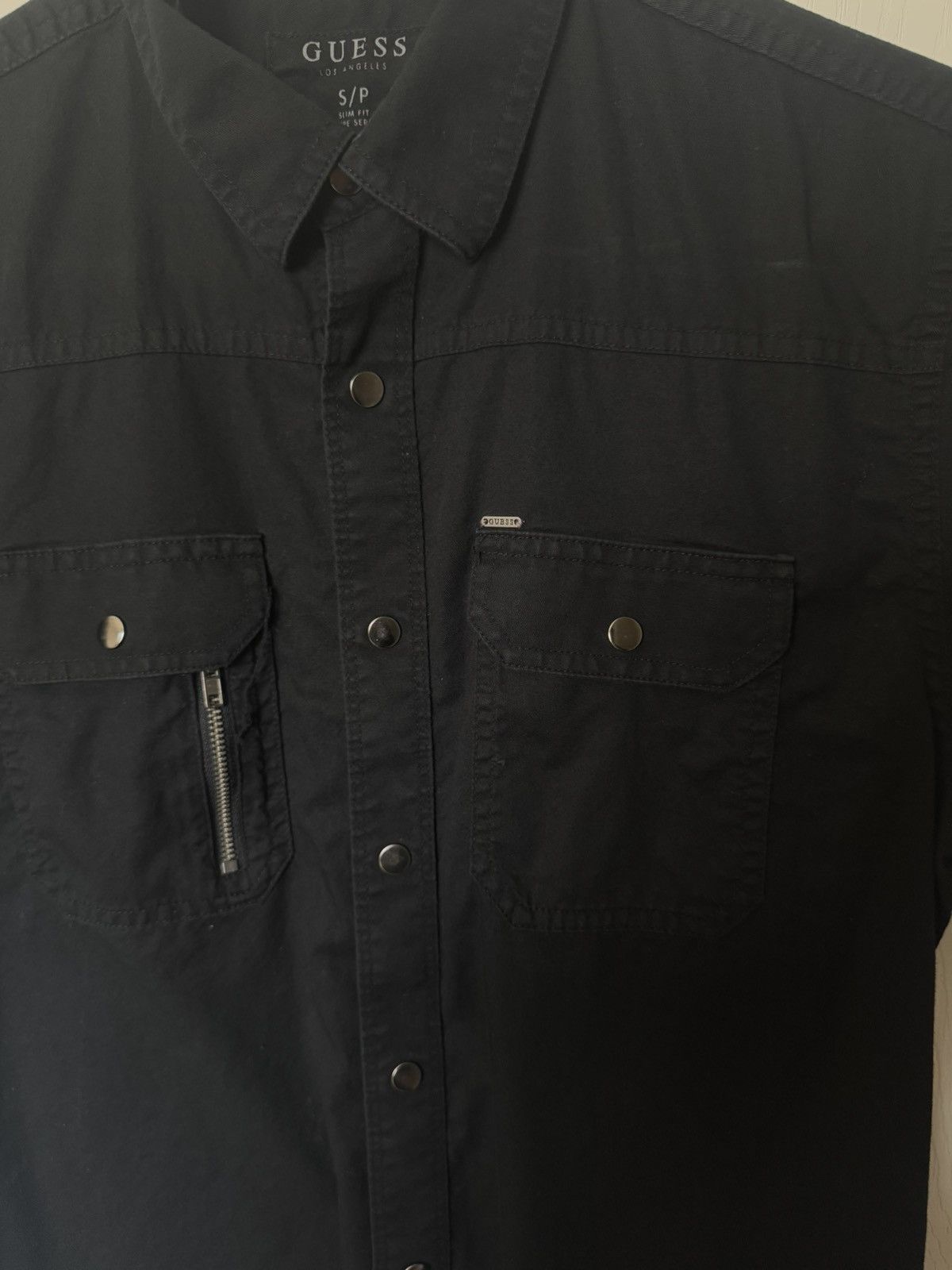 Guess Guess Slim Fit Black Button Up Size US S / EU 44-46 / 1 - 2 Thumbnail