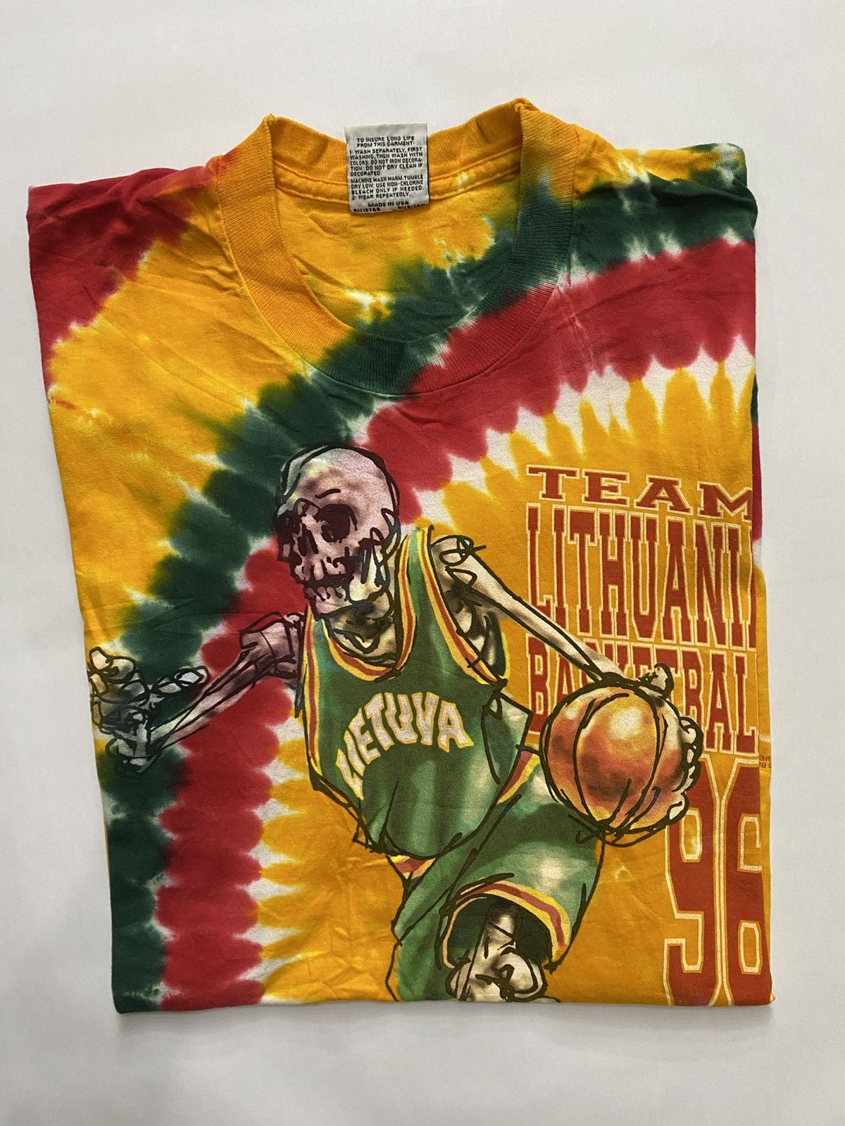 Liquid Blue LITHUANIA 1996 BASKETBALL SHIRT. Size US XL / EU 56 / 4 - 13 Thumbnail