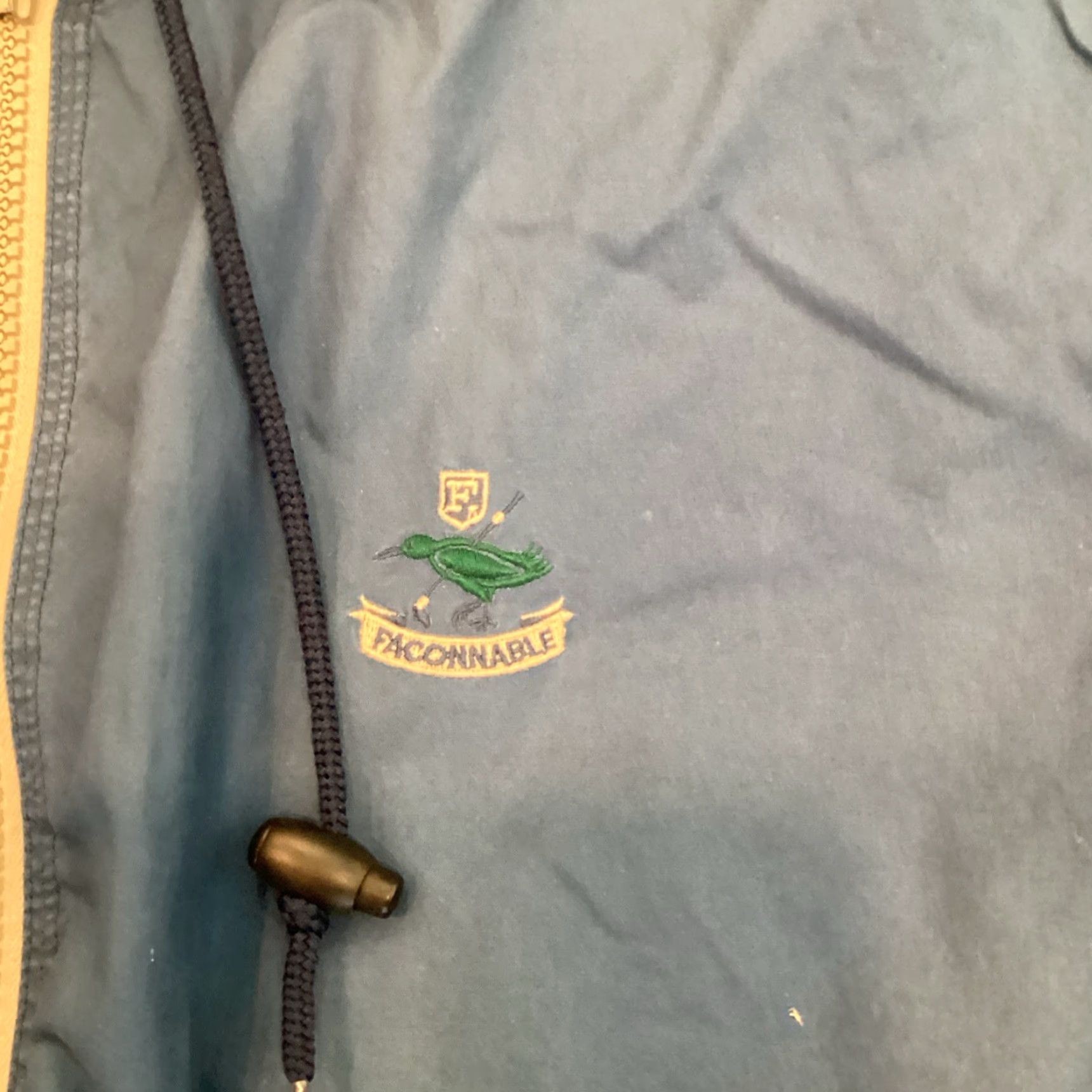 Faconnable VINTAGE Faconnable Military Jacket Cotton Blend Men's Large Blue Softshell Size US L / EU 52-54 / 3 - 5 Thumbnail
