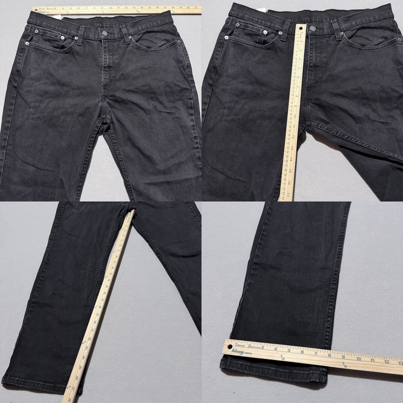 Levi's Levi's 514 Jeans Men Black Mid Rise Classic Zip Fly - 35X30 Size US 35 - 9 Thumbnail