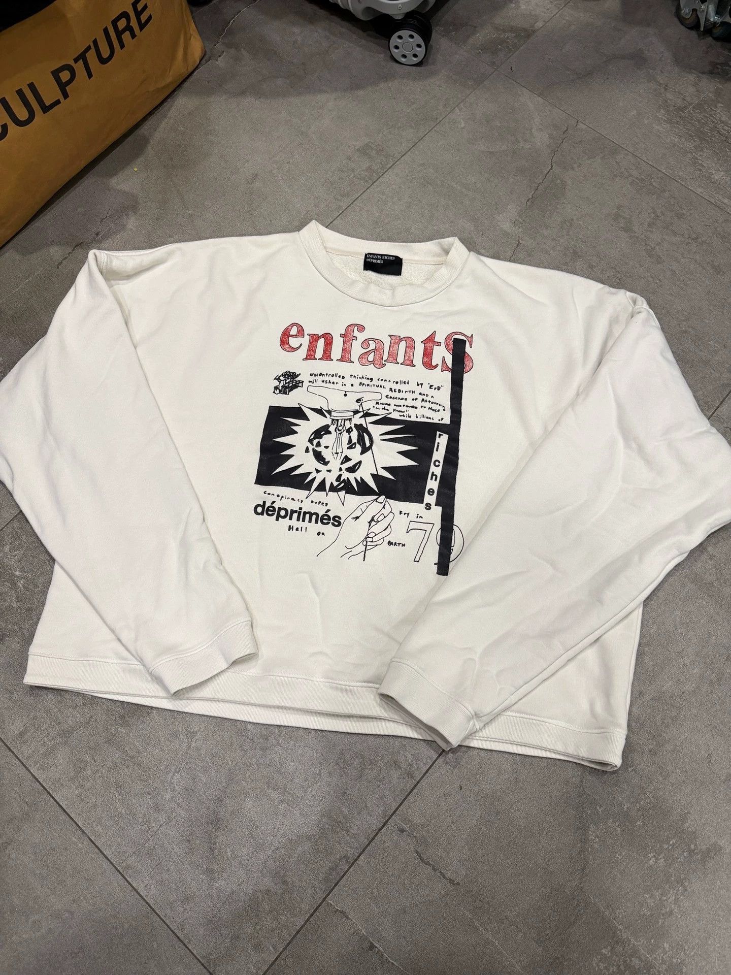 Enfants Riches Deprimes Red Lettering Crew Neck Sweatshirt XXL Size US XXL / EU 58 / 5 - 1 Thumbnail