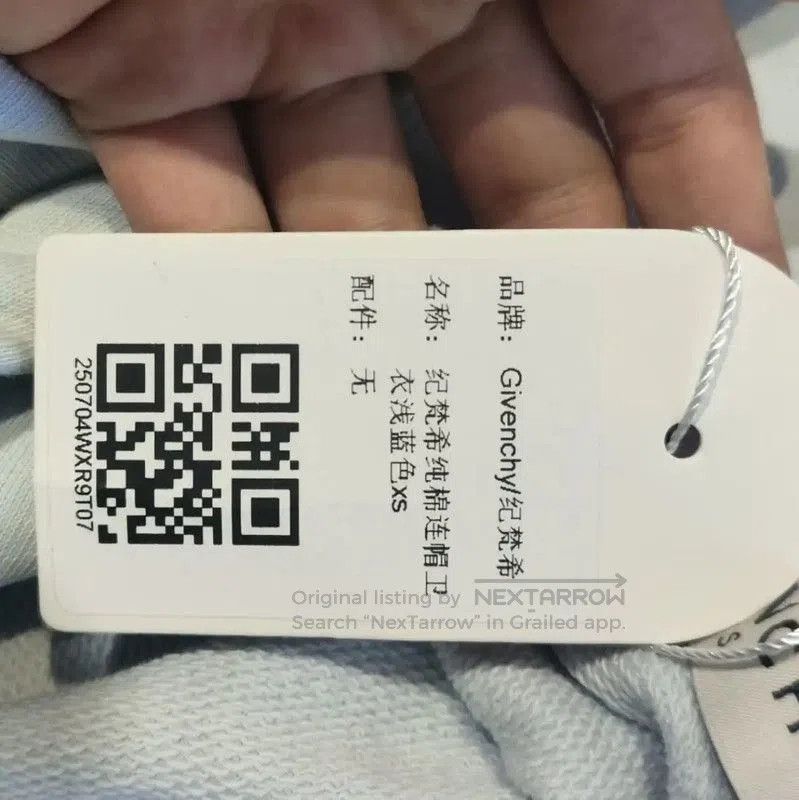 Givenchy Givenchy Light Blue Cotton Women's Hoodie . Size XS / US 0-2 / IT 36-38 - 6 Thumbnail