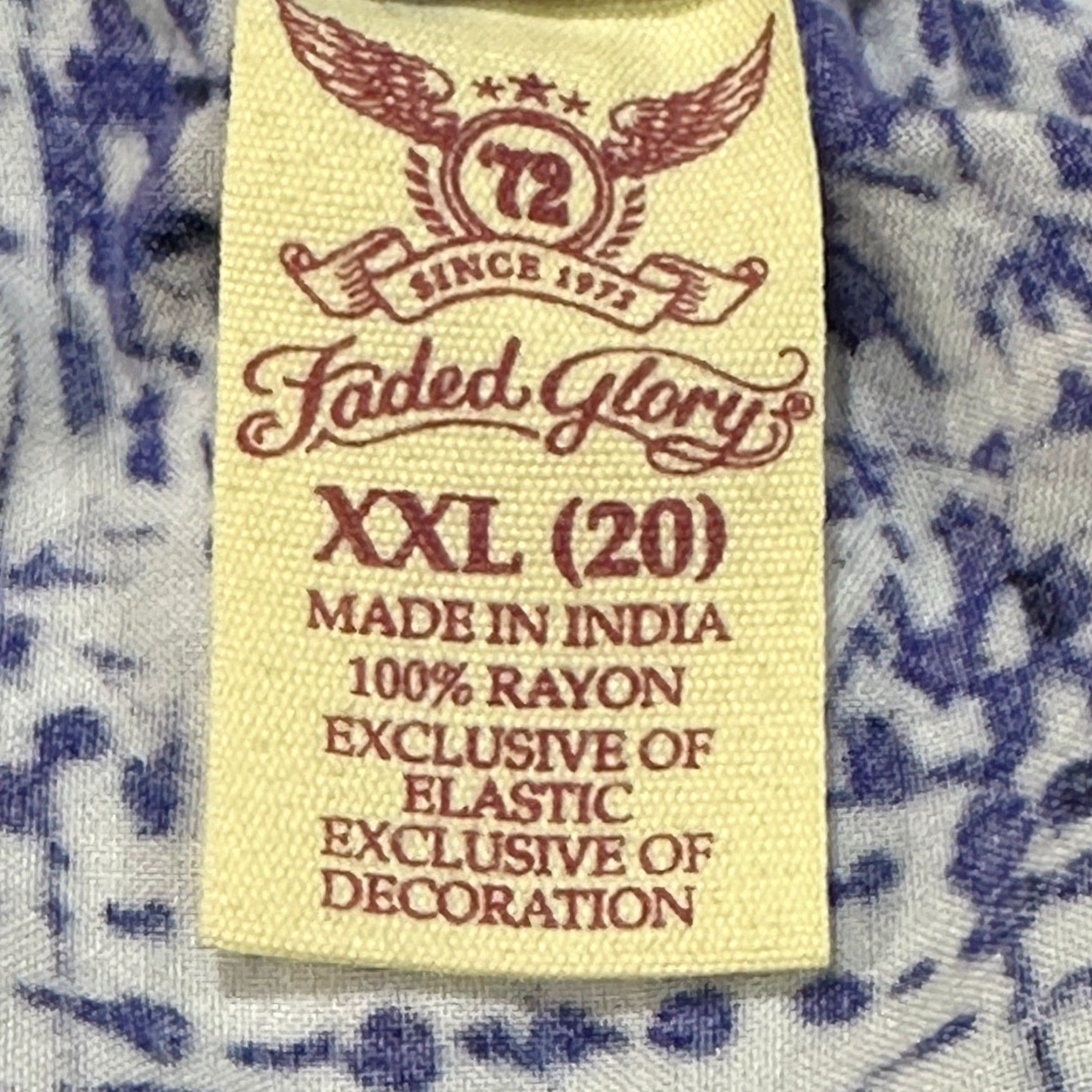 Faded Glory VINTAGE Faded Glory Bohemian Blouse Shirt Women Plus 2X Purple Short Sleeve Tunic Boho Island 2X Size XXL / US 16-18 / IT 52-54 - 5 Thumbnail