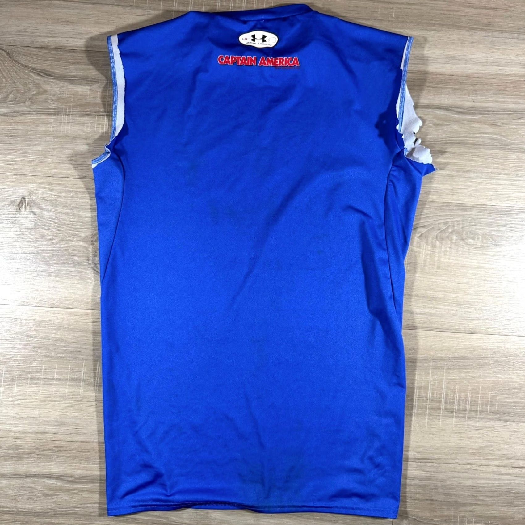 Under Armour Captain America Shirt Mens Large Under Armour Marvel Compression Marvel Modified Size US L / EU 52-54 / 3 - 2 Thumbnail
