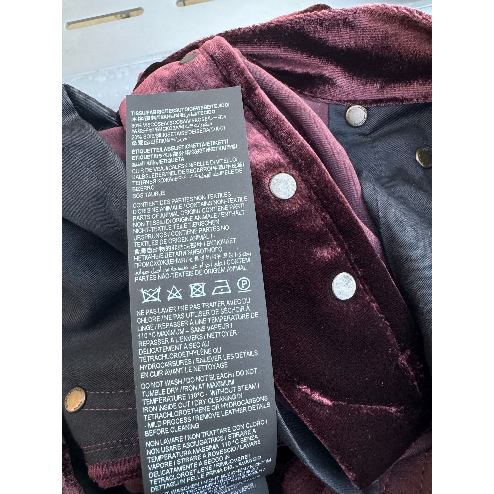 Saint Laurent Paris o1rshd1 Wide Leg Velvet / Velour Pants in Burgundy Size US 32 / EU 48 - 19 Thumbnail