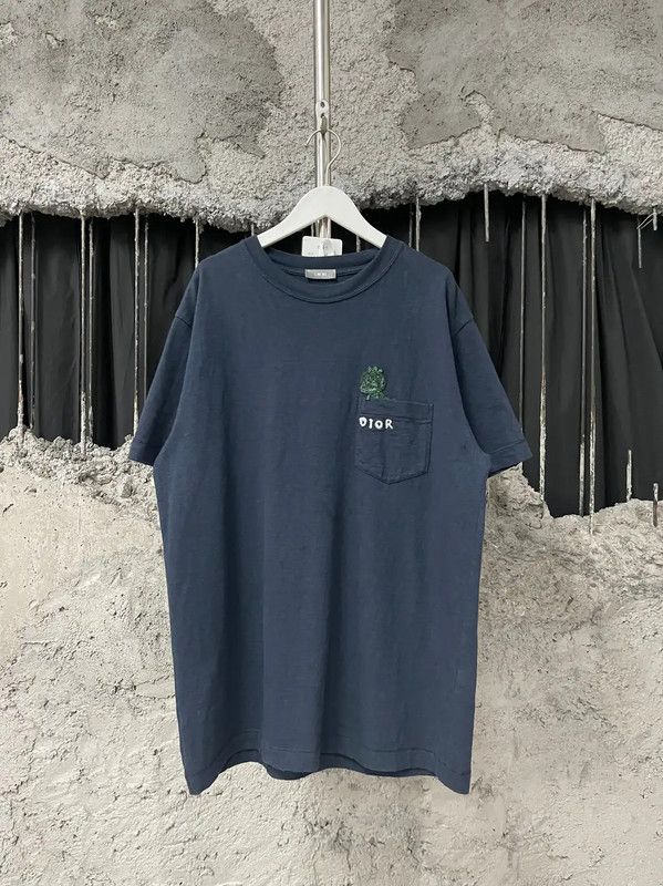 Dior Dior Men's Navy Blue T-Shirt 0089 Size US M / EU 48-50 / 2 - 1 Thumbnail