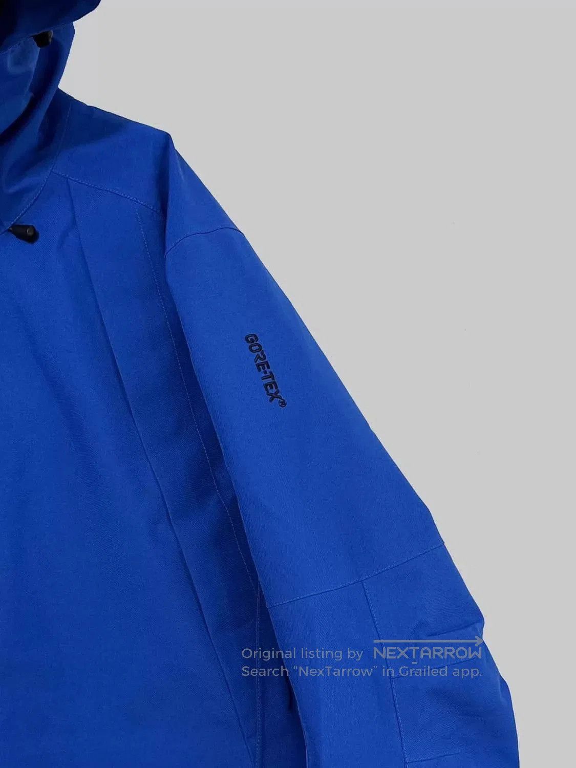 GR10K Blue Hooded Raincoat with Zip Closure. Size US L / EU 52-54 / 3 - 2 Thumbnail