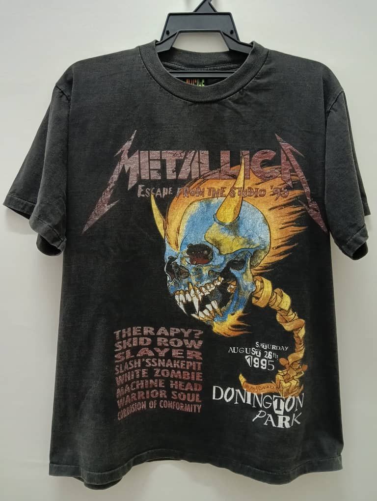 Band Tees Rare True Vintage 90s Bootleg METALLICA SKID ROW SLAYER Size US L / EU 52-54 / 3 - 1 Thumbnail