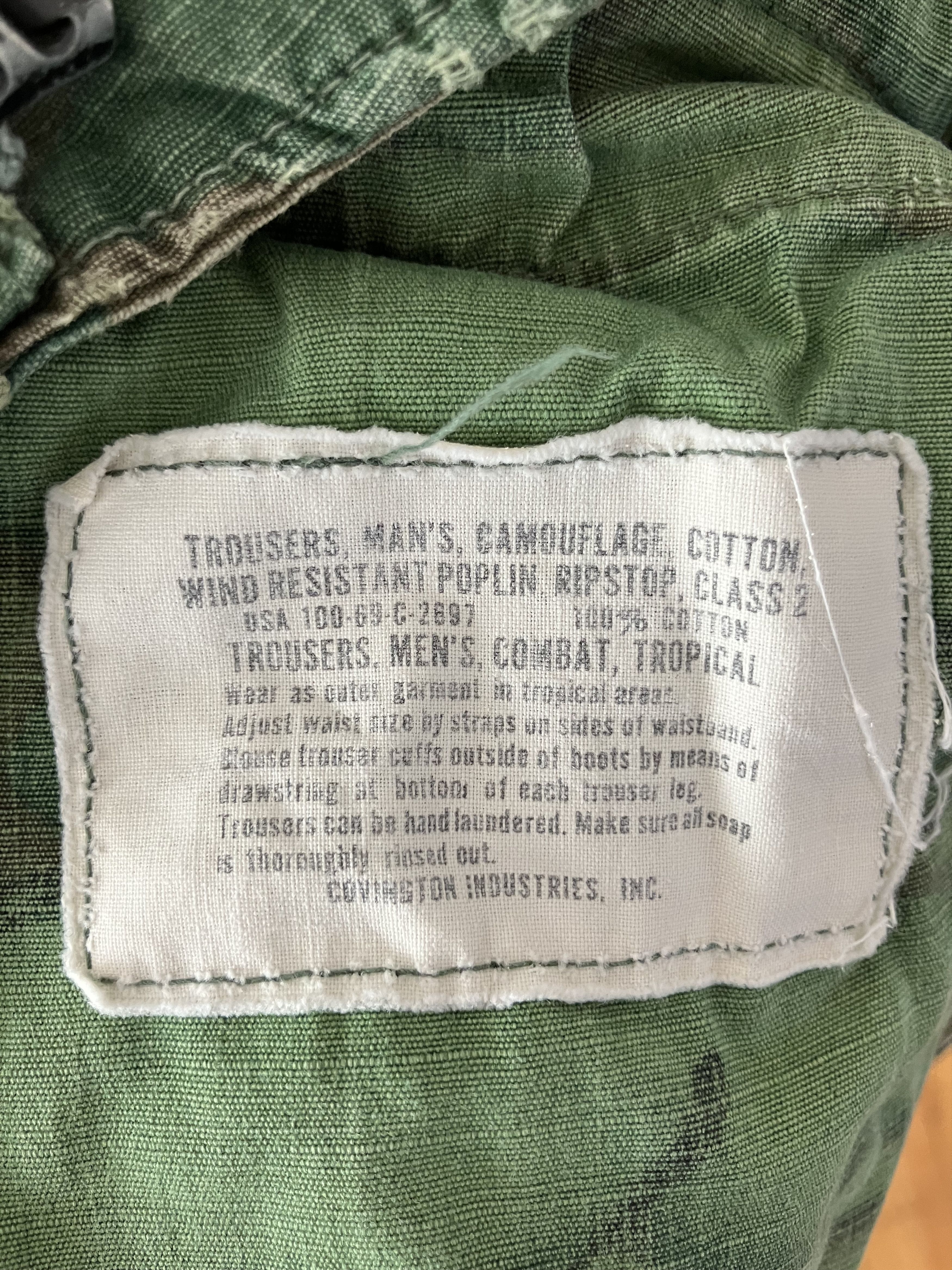 Vintage Vintage Vietnam-Era Camo Cargo Pants Size US 27 - 3 Thumbnail