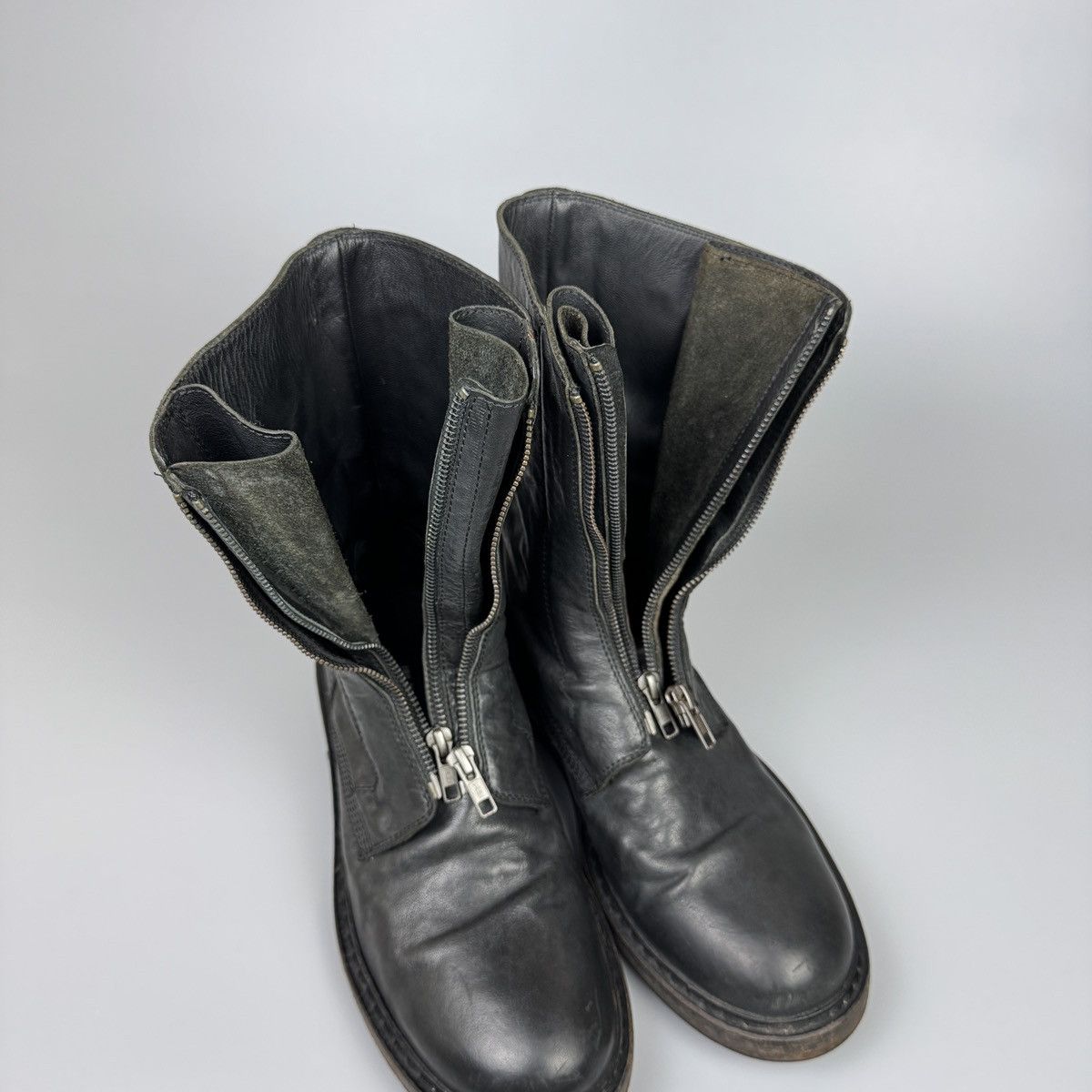 Ann Demeulemeester Ann Demeulemeester - FW/12 Double front zipper leather Boots Size US 9 / EU 42 - 5 Thumbnail