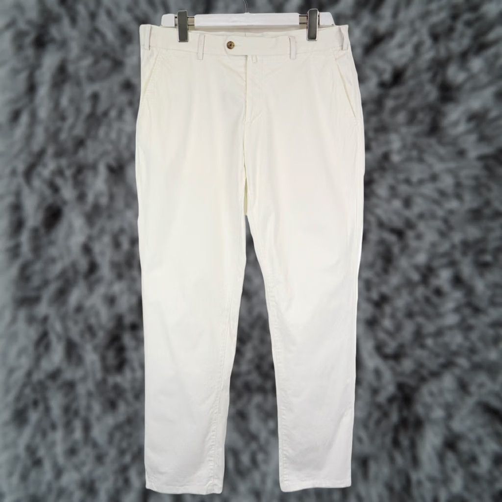 Suitsupply Suitsupply Porto Trousers Men's UK 34 Chino Pockets Zip Fly White Size US 34 / EU 50 - 1 Thumbnail