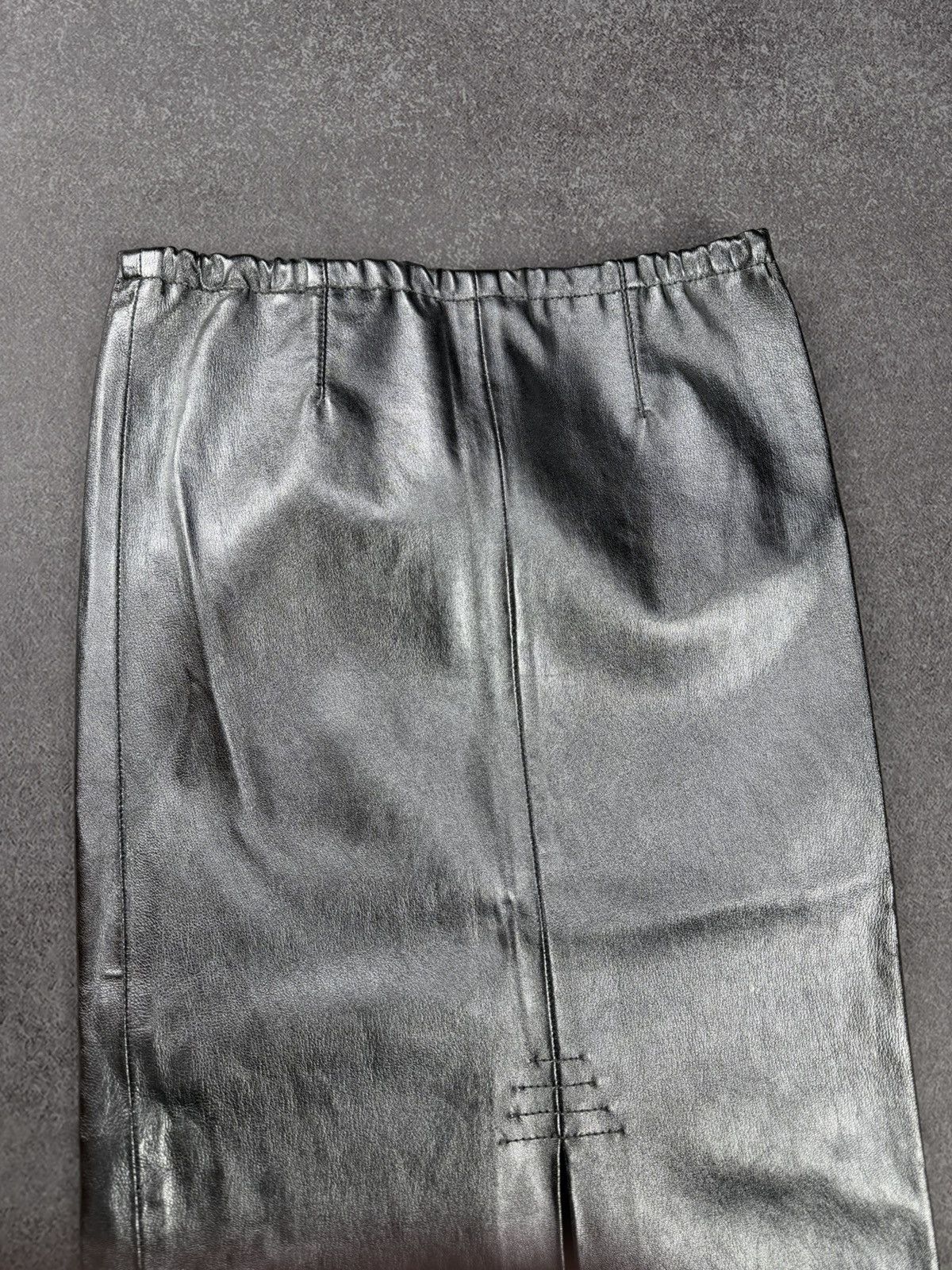 Zadig & Voltaire Zadig & Voltaire Jaden Cuir Silver Skirt Size 34 Size 24" / US 00 / IT 34 - 6 Thumbnail