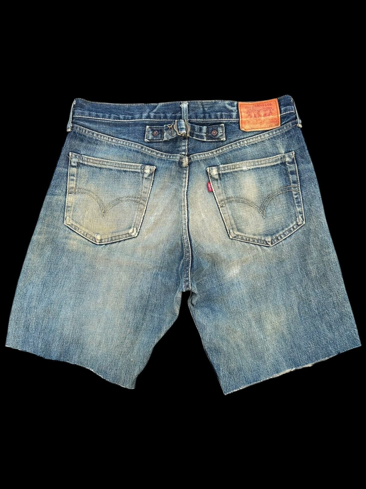Japanese Brand × Kapital × Vintage Vintage Levis Big E Buckle Back Distressed Short Denim Size US 32 / EU 48 - 1 Thumbnail