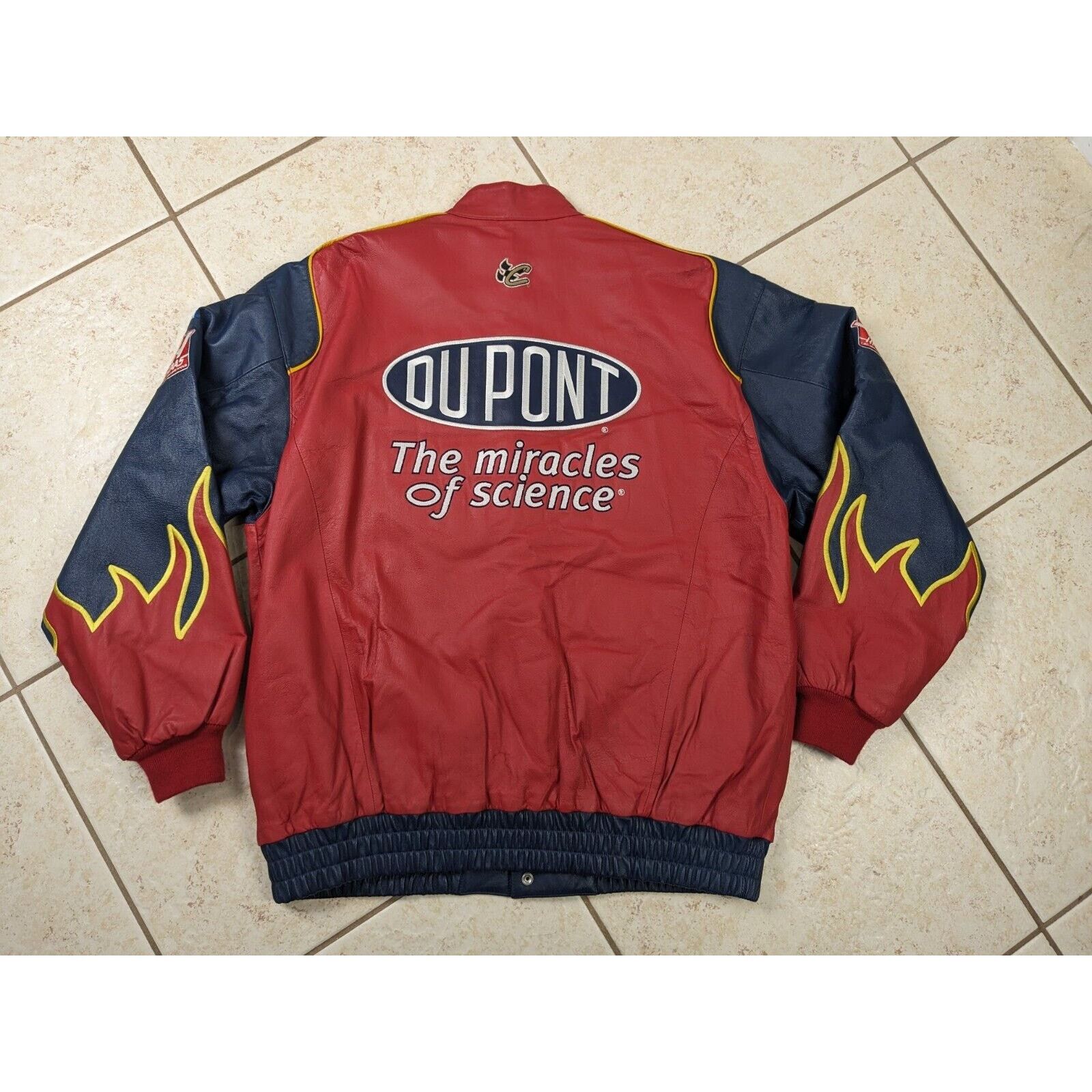 Chase Authentics Leather NASCAR Jacket Racing Dupont Winston Cup Jeff Gordon Size US XL / EU 56 / 4 - 14 Thumbnail