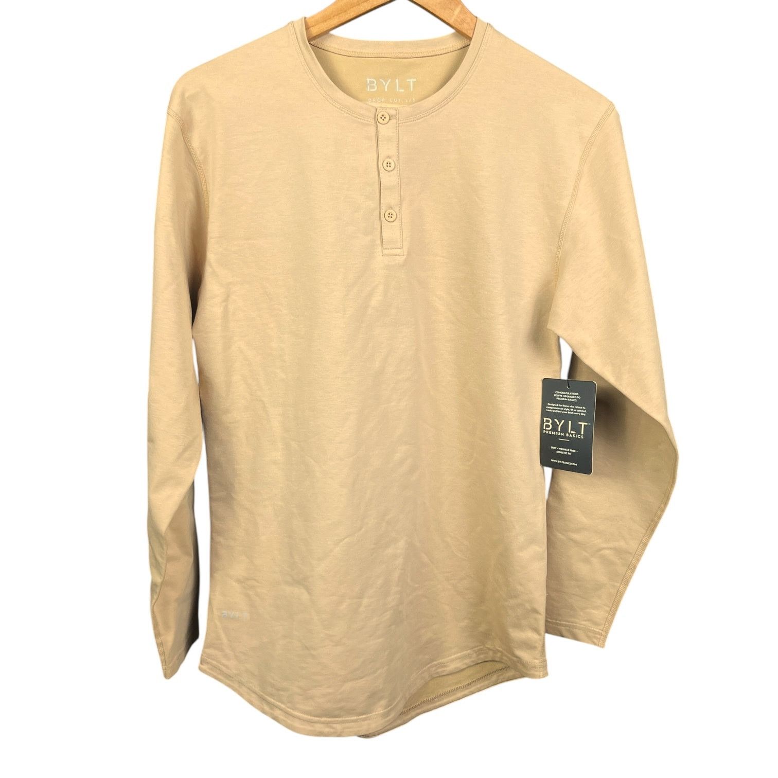 Gildan NWT Men's Bylt L/S Drop Cut Henley Lux Size S - $45 Retail Size US S / EU 44-46 / 1 - 1 Thumbnail
