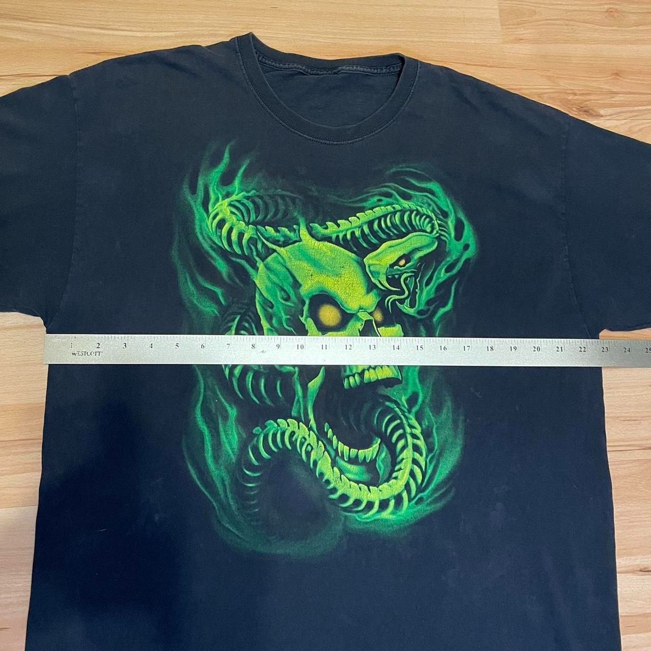 Other Vintage Y2K skeleton skull with cobra and flames tshirt Size US L / EU 52-54 / 3 - 4 Thumbnail