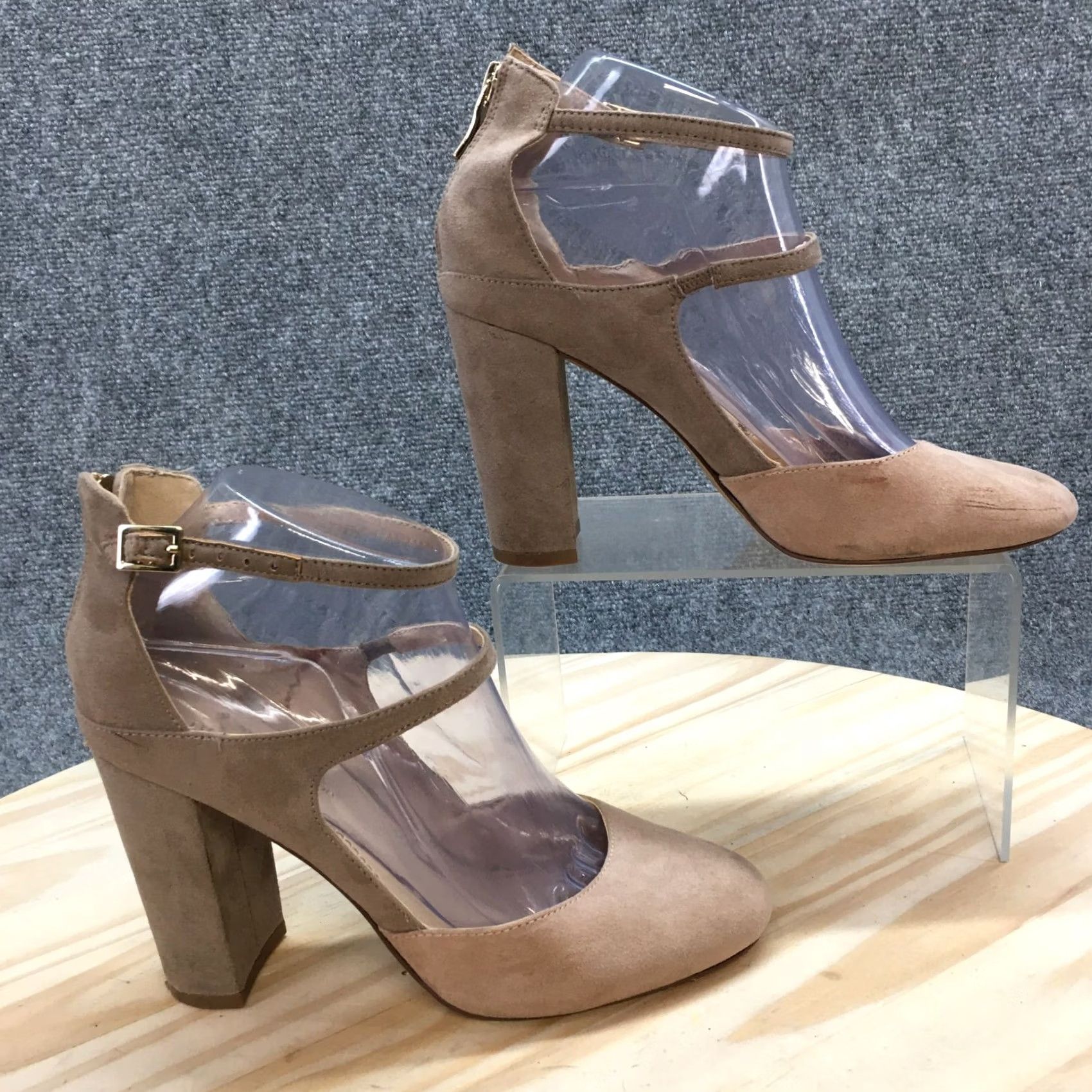 BCBGeneration BCBGeneration Sandal Womens 7M Brown Leissa Ankle Strap Closed Toe Block Heel Shoes Platform Casual Shoes Womens Size US 7 / IT 37 - 2 Thumbnail