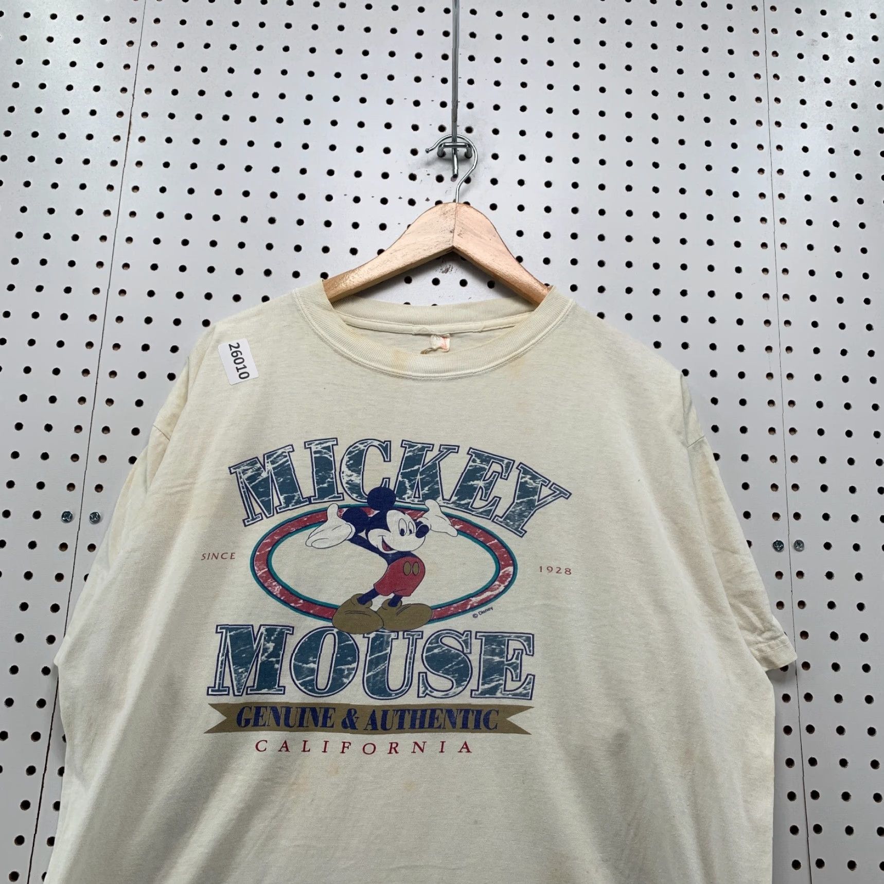 Vintage VINTAGE Sherry's Mickey Mouse XL Shirt White 24x28 Short Sleeve Crew Neck Men 80s Disney Tee Size US XL / EU 56 / 4 - 2 Thumbnail