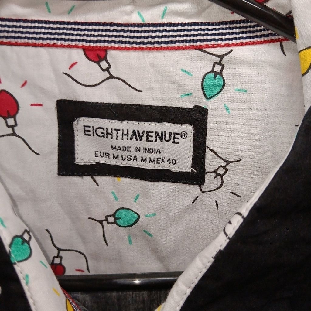 Eighth Avenue EighthAvenue, Christmas men's button front shirt, Med, nwt Size US M / EU 48-50 / 2 - 2 Thumbnail