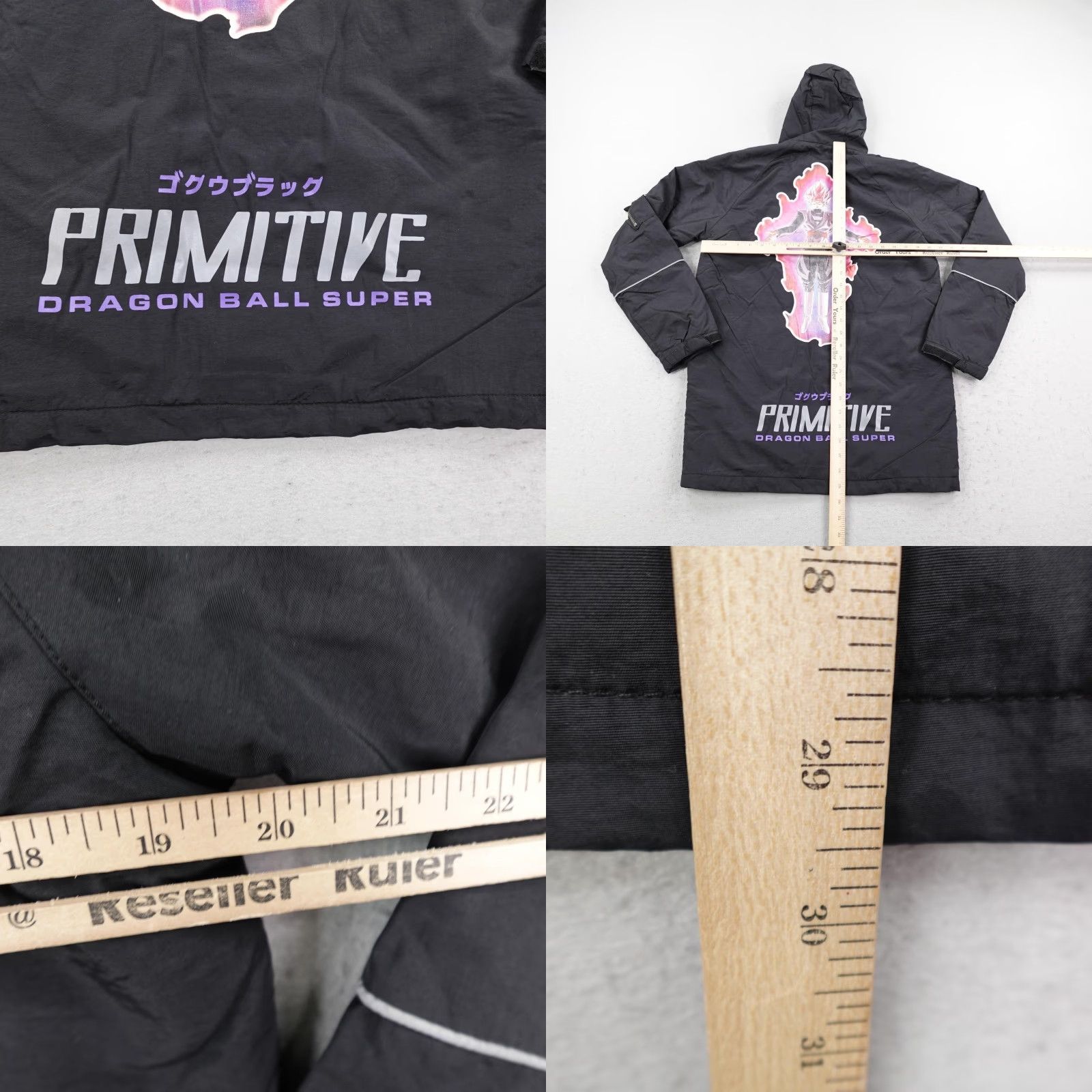 Primitive VINTAGE Dragon Ball Super Primitive Jacket Mens Small Black Windbreaker Hoodie Zip Pockets Anime Goku Skate Mens Size US S / EU 44-46 / 1 - 8 Thumbnail