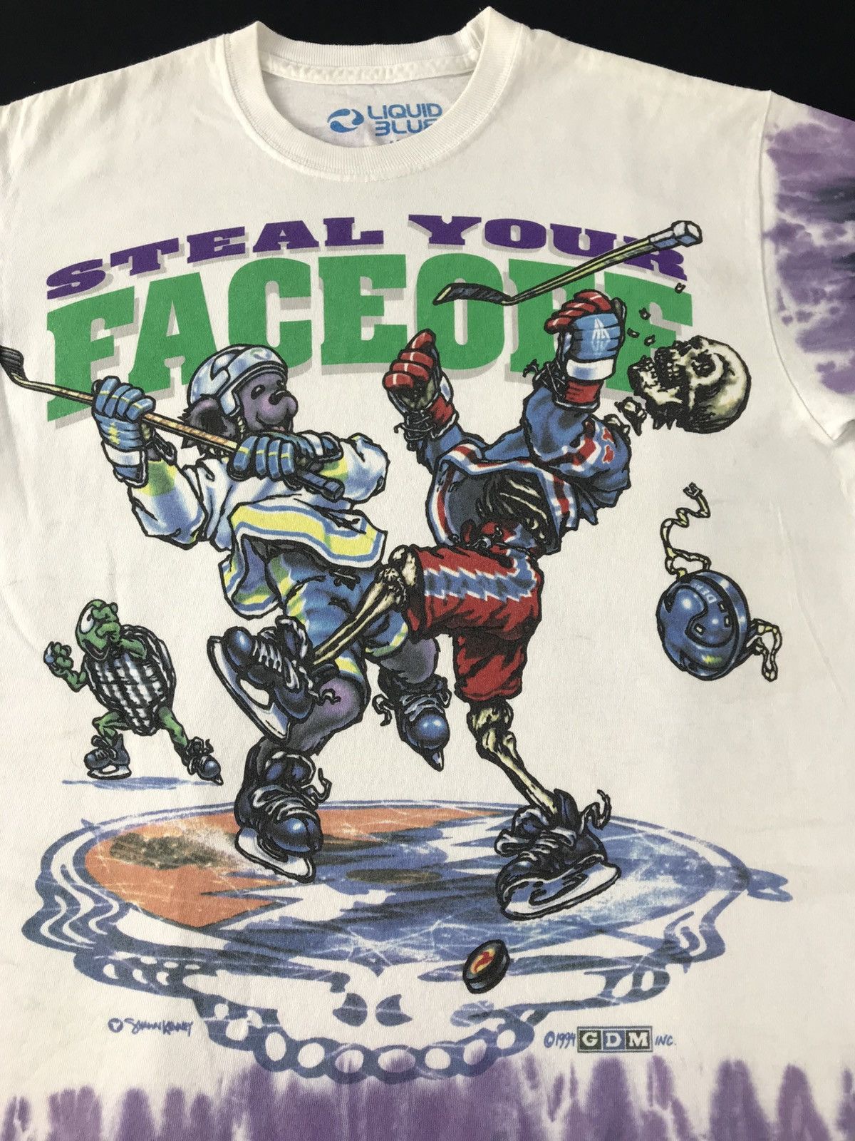 Grateful Dead 90s Liquid Blue The Grateful Dead Steal Your Faceoff Tie Dye Size US M / EU 48-50 / 2 - 4 Thumbnail