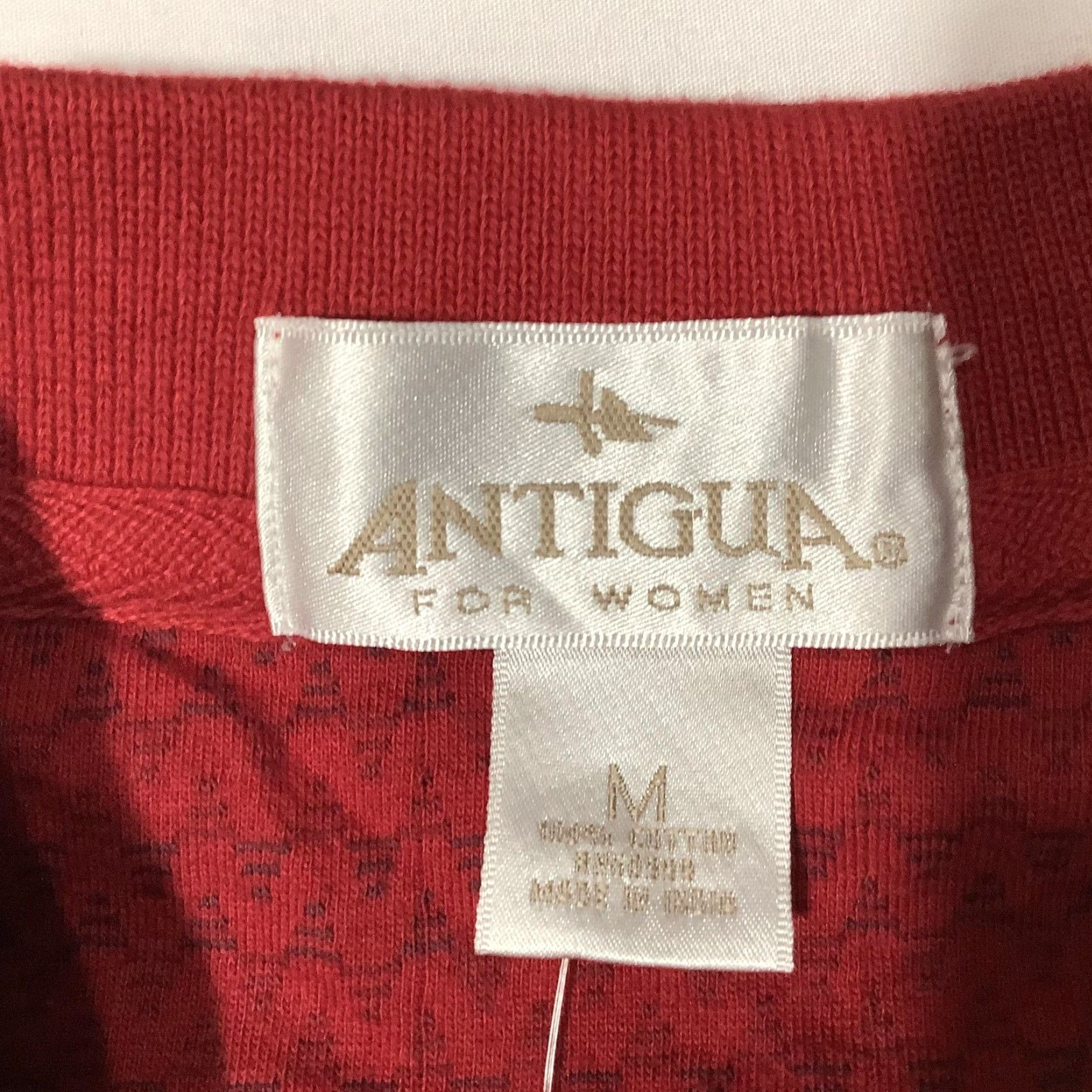 Vintage Antigua Womens Polo Shirt M Red Kraft Nabisco Championship Golf Empire Shirt Womens Black? Size M / US 6-8 / IT 42-44 - 4 Thumbnail