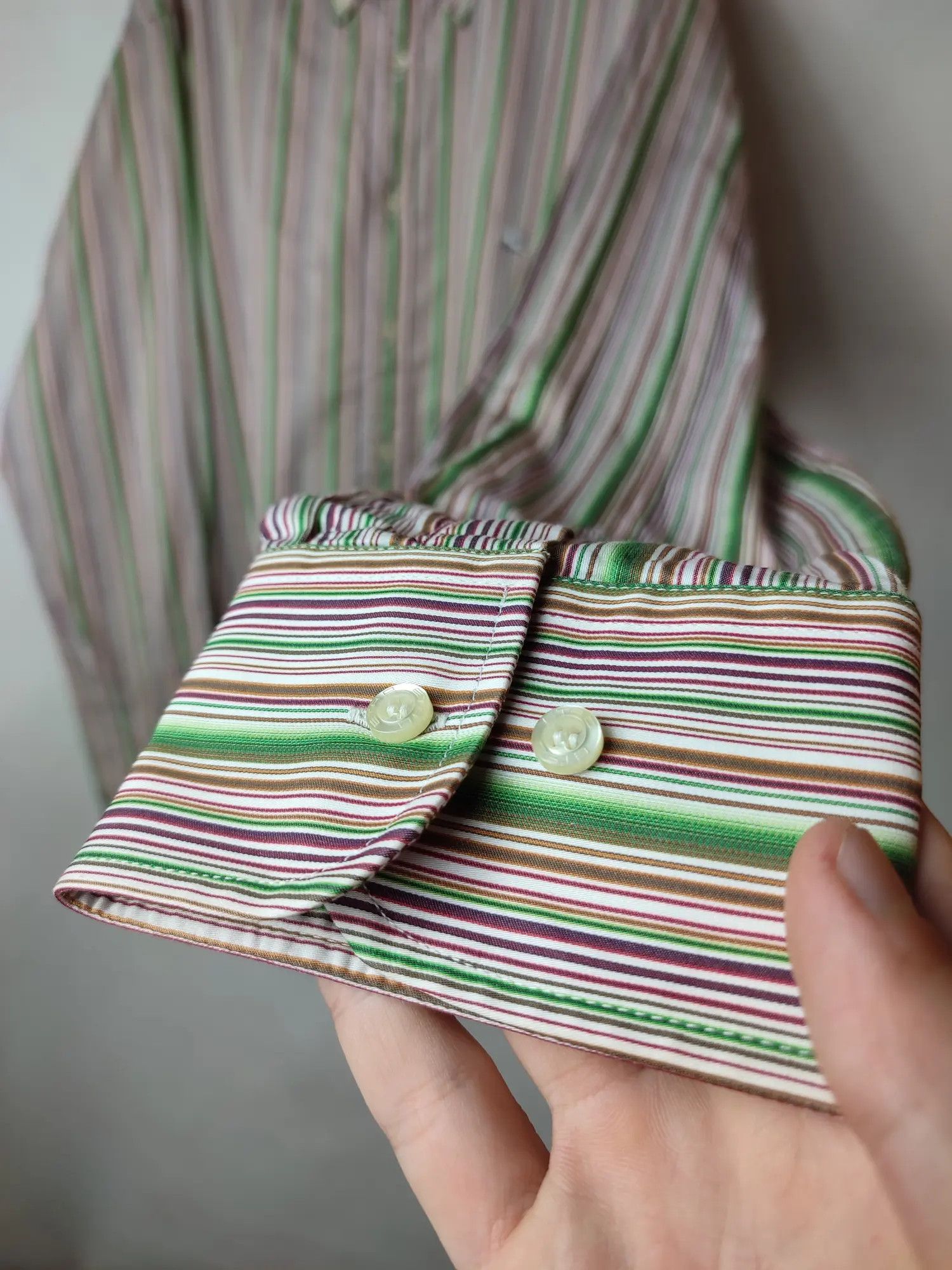 Etro Etro striped slim fit shirt Size US XL / EU 56 / 4 - 3 Thumbnail