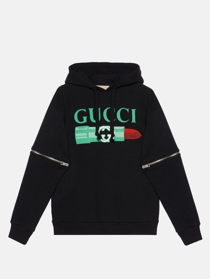 Gucci GUCCI Lipstick Print Logo Hoodie Multiple Sizing Available Size M / US 6-8 / IT 42-44 - 1 Thumbnail