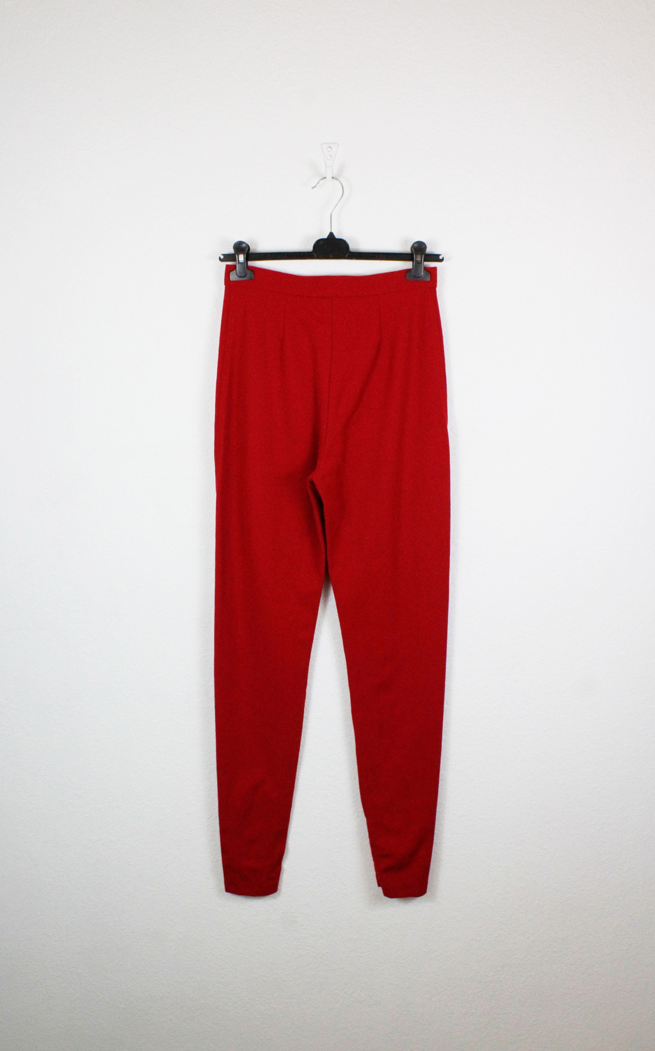 Dolce & Gabbana × Vintage Womens Vintage Dolce & Gabbana Red Moto Biker Leggings Pants Size 28" / US 6 / IT 42 - 6 Thumbnail