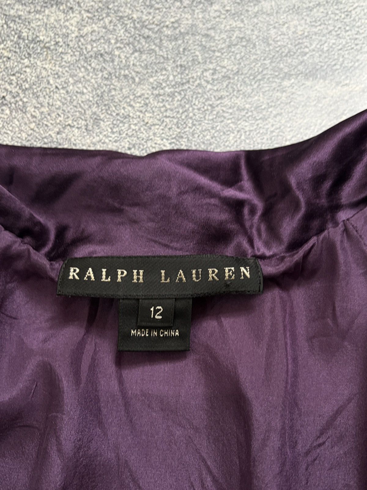 Ralph Lauren Ralph Lauren Purple Silk Blend Puff Sleeve Peplum Blouse 12 Size L / US 10 / IT 46 - 3 Thumbnail