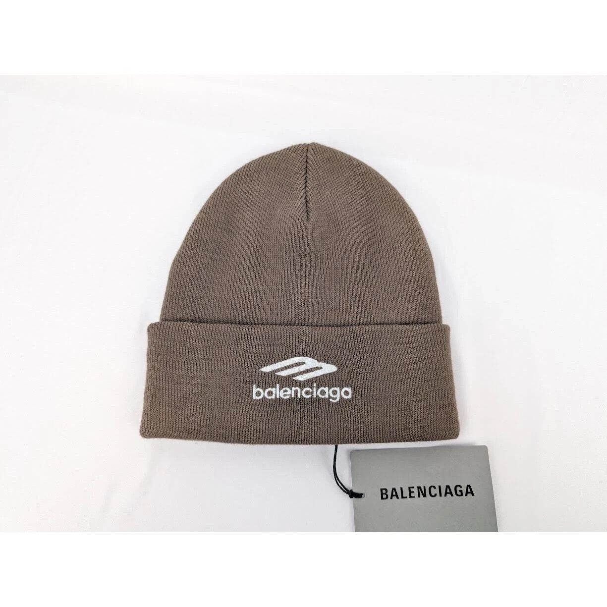 Balenciaga o1rshd1 Q:2 / Size: 2 / Wool Logo Beanie In Brown Size ONE SIZE - 1 Thumbnail